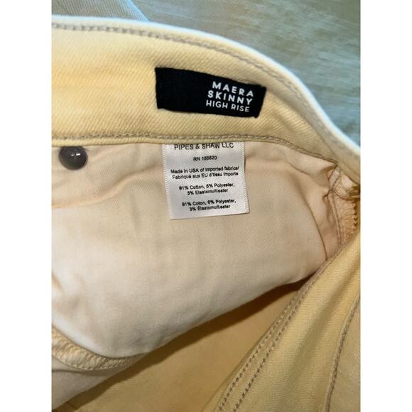 Veronica Beard Maera High-Rise Skinny Jeans - color mustard -size 29/6 - F18 - Picture 5 of 8